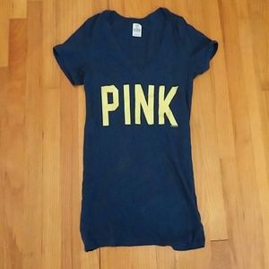 Pink V Neck Tee