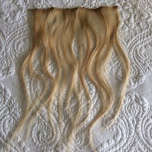 100% human natural hair clips extensions mix blond
