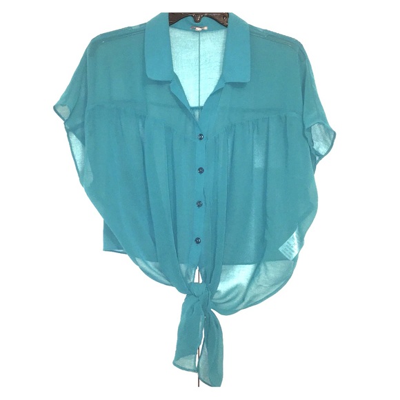 Blue Flowy Top
