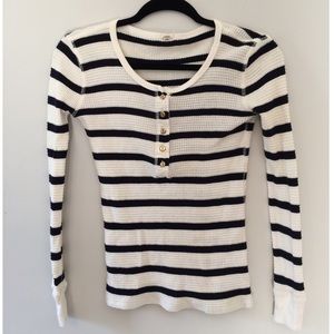J. Crew Vintage Thermal Henley in Stripe