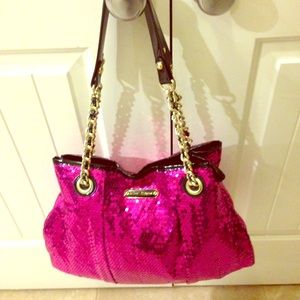 Betsy Johnson pink sequin bag. Gorgeous