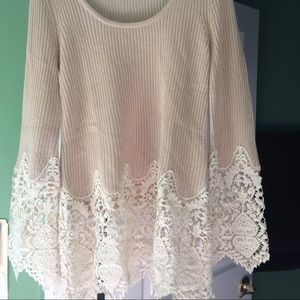 Boston Proper tan sweater