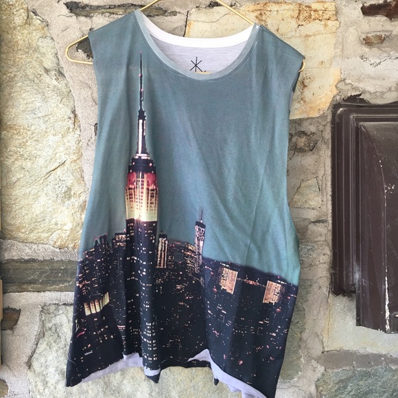 NYC skyline tank sz large via Gypsy Warrior
