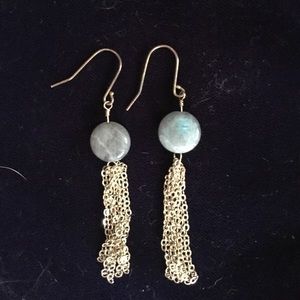 Labradorite tassel earrings
