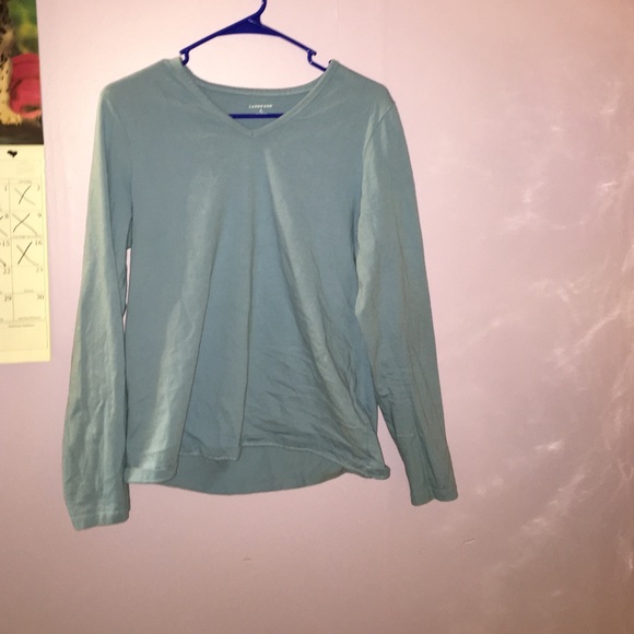 Blue long sleeve v neck