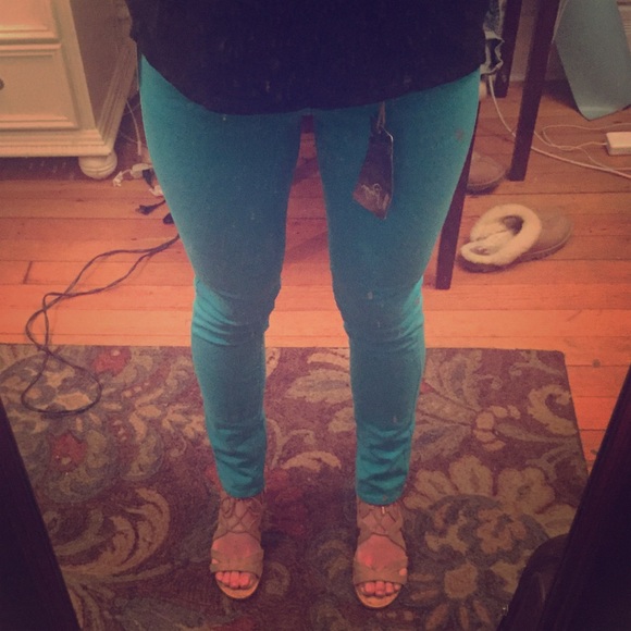 Paige Bright Blue Skinny Jeans - Size 26