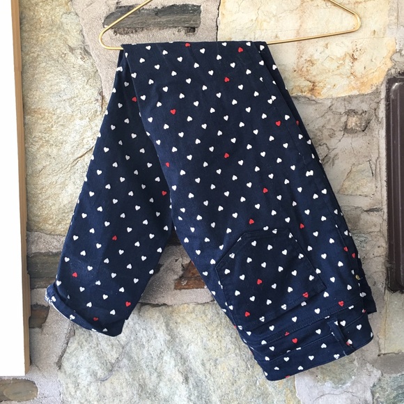 C Wonder navy blue white/red ❤️ print jeans. Sz 30