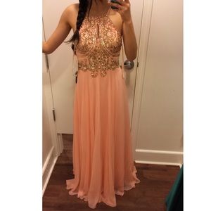 Blushed Peach Prom Dress