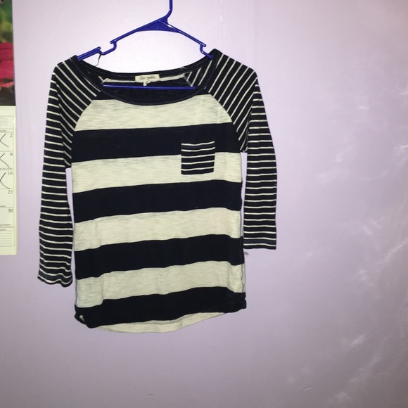 Blue and white stripped top
