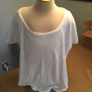 Super soft curved hem tee by Pure + Good