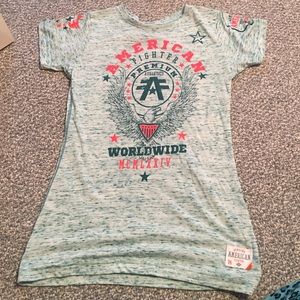 American fighter light blue shirt