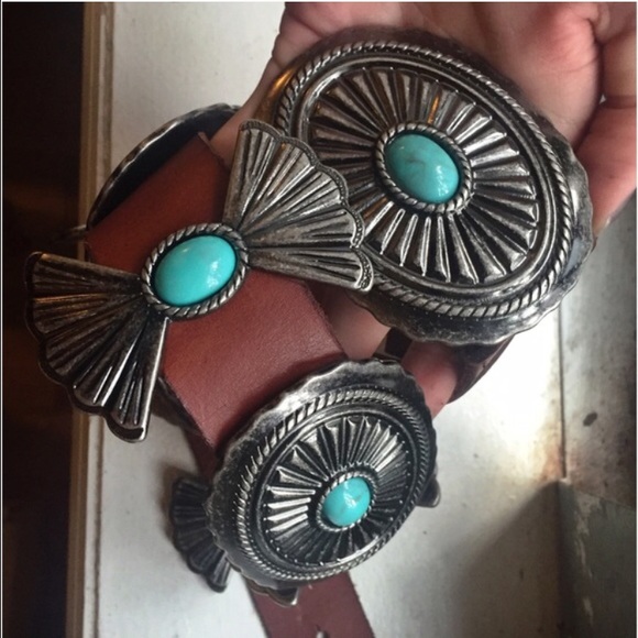 🚫SOLD🚫Genuine Leather Concho Belt🍍 - Picture 2 of 4