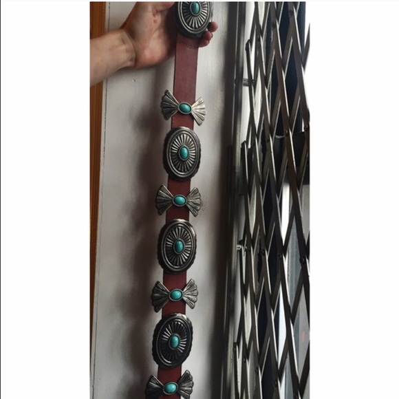 🚫SOLD🚫Genuine Leather Concho Belt🍍 - Picture 3 of 4