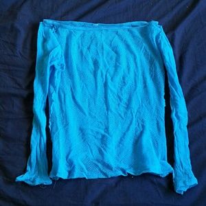 Blue fishnet shirt