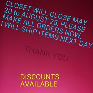 Important information regarding closet