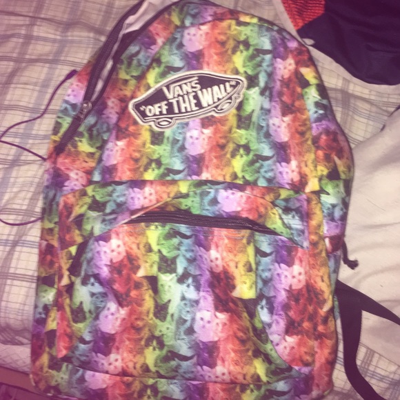 Rainbow cat book bag