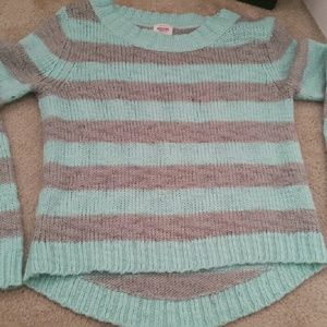 Pre loved Medium Mint&gray striped sweater