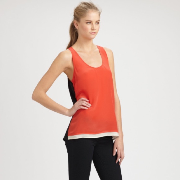 Joie Palla Colorblock Silk Tank Size XS