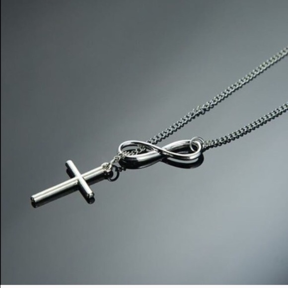 🚩Beautiful infinity and cross statement necklace
