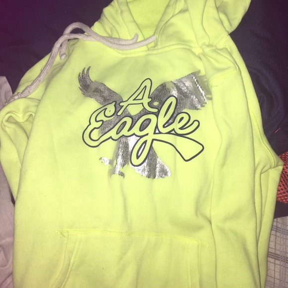 Neon green American Eagle hoodie - Picture 1 of 1