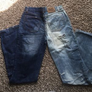D & G two tone blue jeans