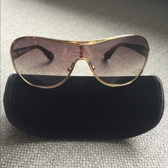 Marc by Marc Jacobs gold rimmed shield sunglasses - Picture 3 of 4