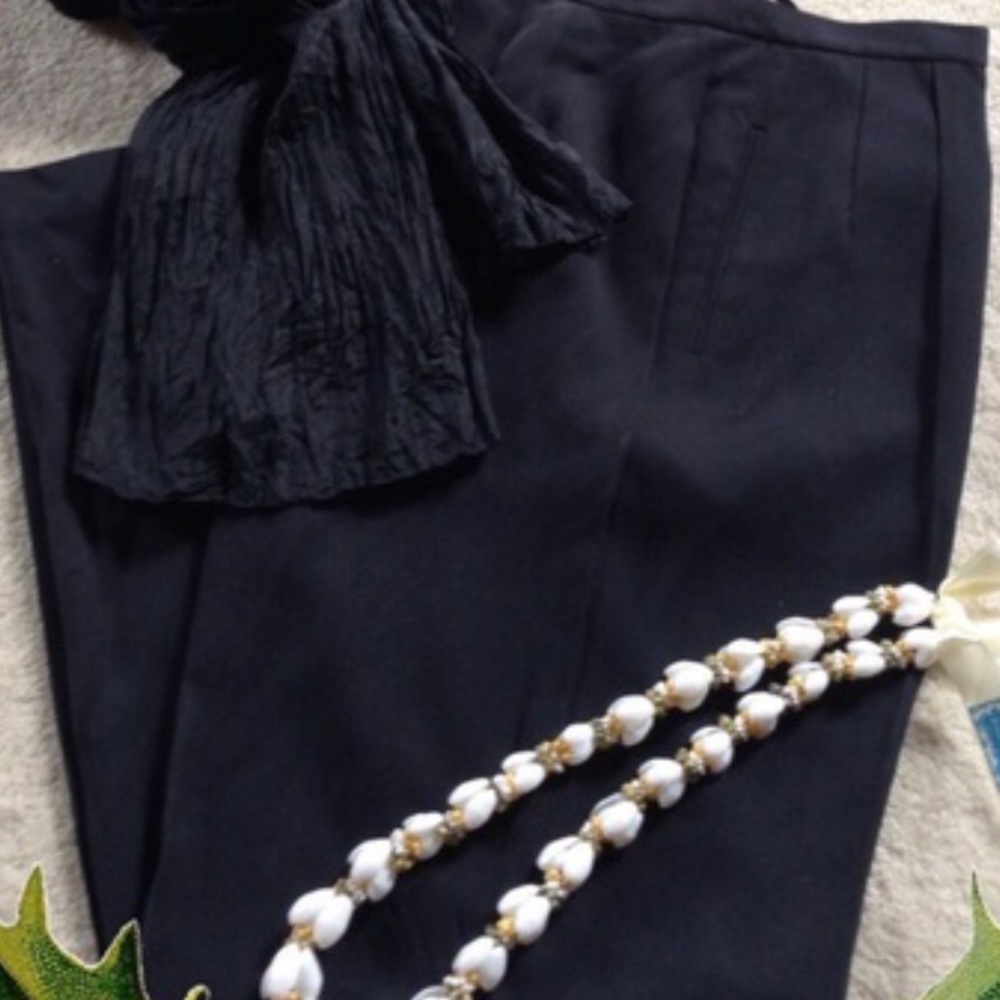 Silx Pants Black SILK straightleg lined NWT!