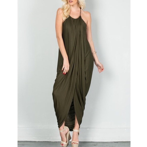 "At Last" Draped Front Tulip Dress - Picture 4 of 4