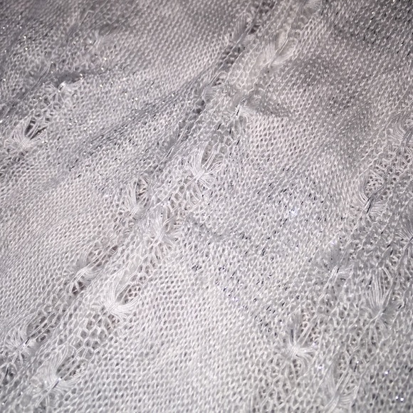 White/silver shimmer lightweight sweater - Picture 3 of 4