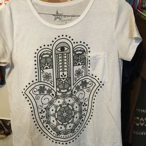 White Hamsa Pocketed Tee