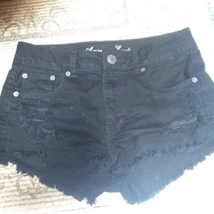 Perfectly distressed AE shorts