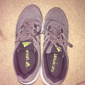 Grey men's adidas running shoes