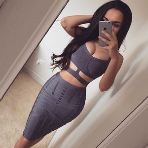 Grey Bandage two piece