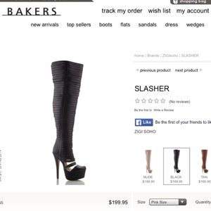 Zigi SoHo thigh high boots, slashers