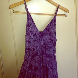 Purple maxi dress.