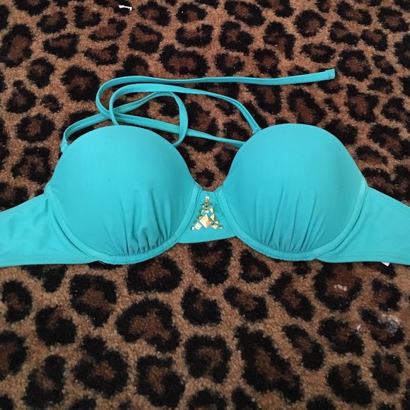 teal bikini top can be made strapless