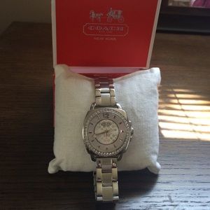 Coach sterling silver watch