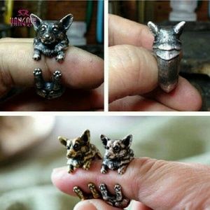 Corgie Dog Wrap Rings