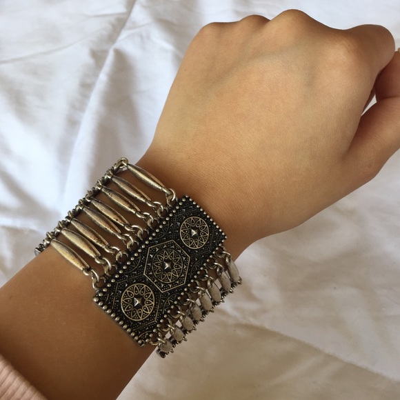 Silver bracelet cuff