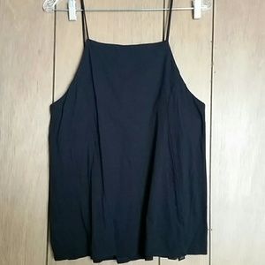 Black tank with built in shelf bra