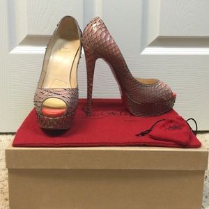 Christian Louboutin Lady Peep150 Python Fairy Tale