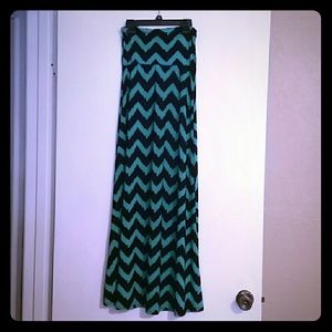 Chevron Maxi Skirt