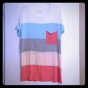 Color-block tunic