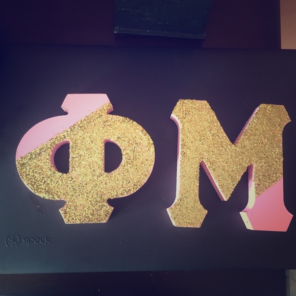 Phi Mu Wooden Blocks