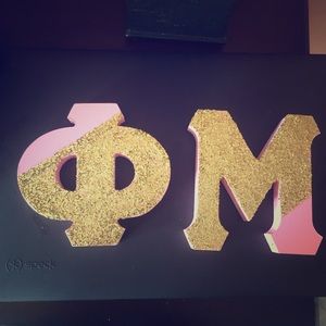 Phi Mu Wooden Blocks