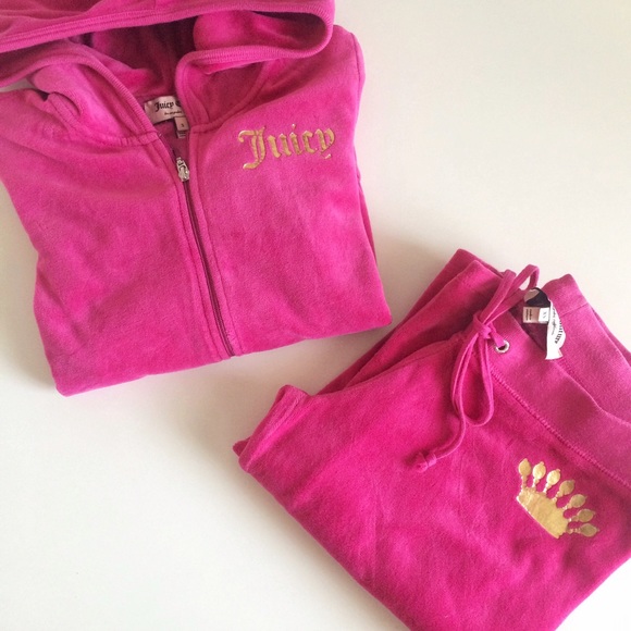 Juicy Couture Tops - REDUCED⚡️Juicy Couture Velour Track Suit