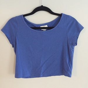 Blue crop top