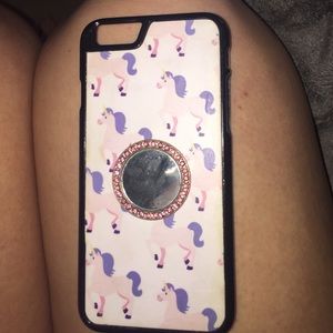 Unicorn phone case with mirror