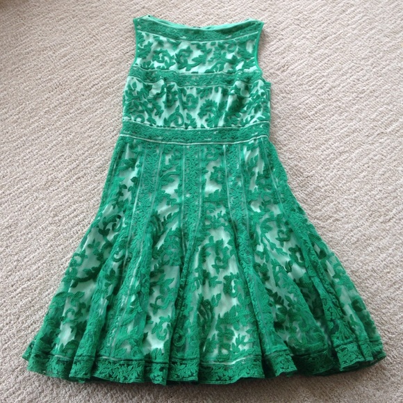 Green lace dress