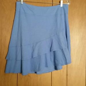 Asymmetrical blue skirt